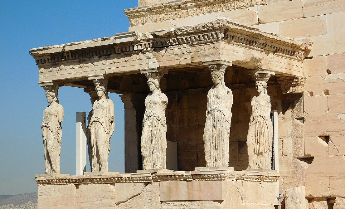 The Caryatides in Acropolis - Athens